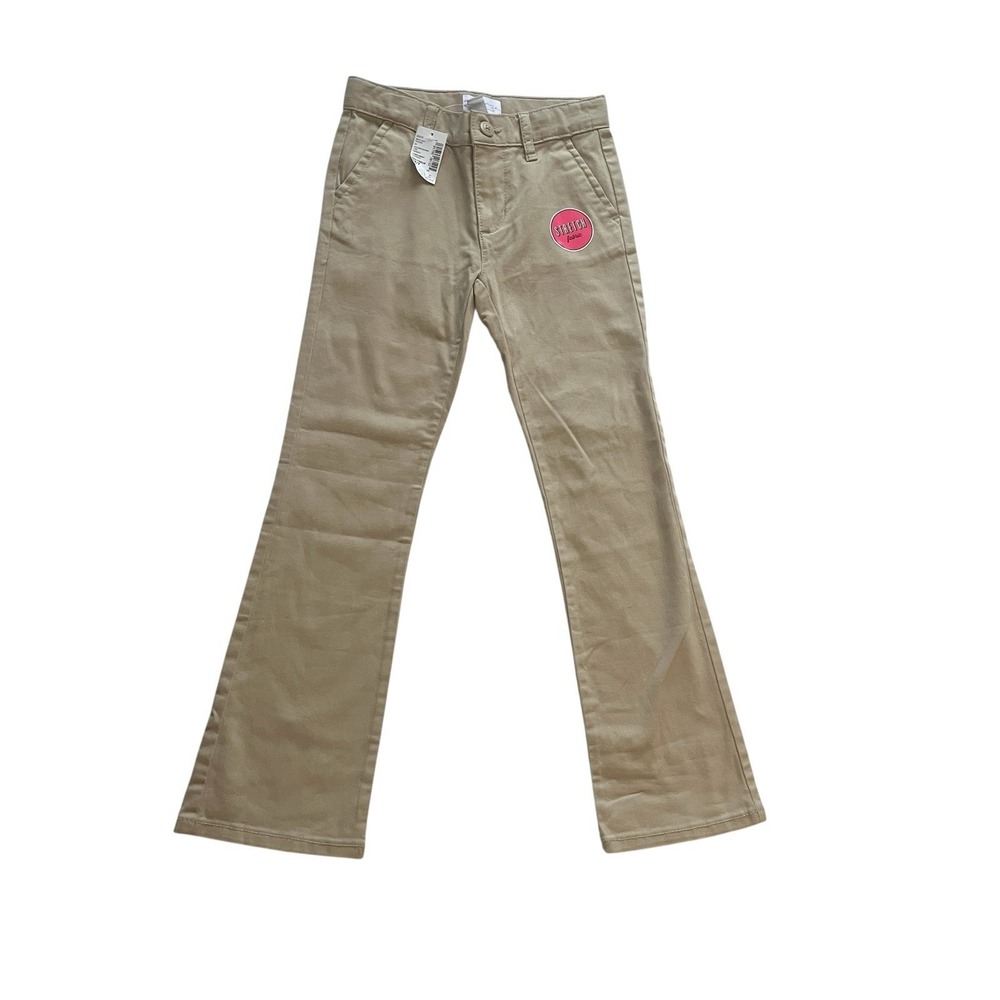 NWT Children's Place Girls Size 6X/7 Slim Khaki Pants Chino Bootcut 97% Cotton